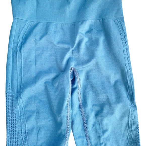 💜 Athleta Mesh Around Seamless Capri Pants S Blue Activewear Athleisure Small - Picture 4 of 10